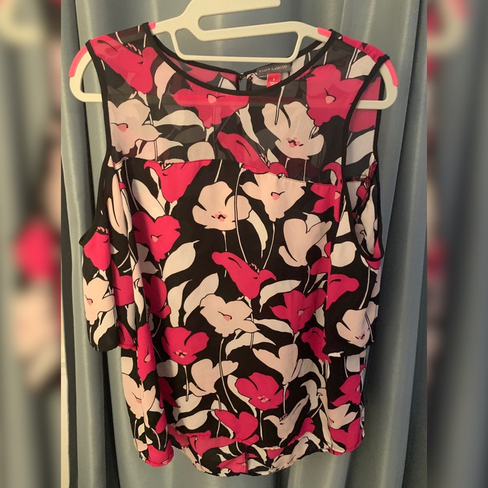 Stunning feminine cold shoulder blouse